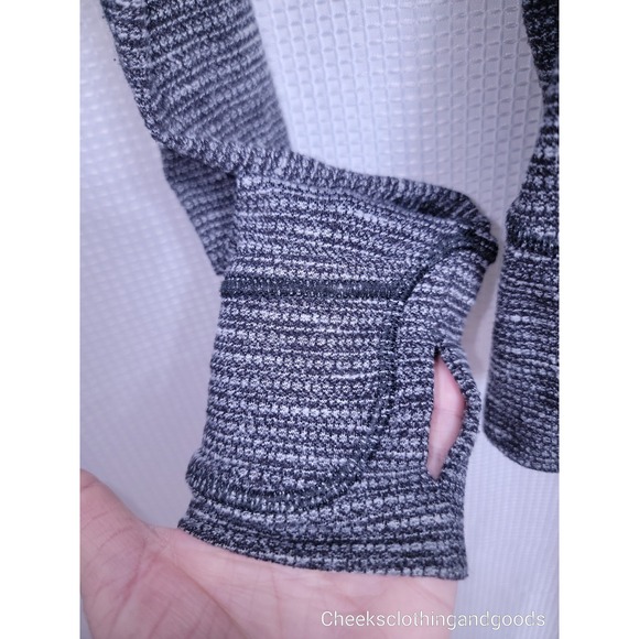 Lululemon 6 Think Fast PulloverHTR Black Thumbholes W3H67S - Picture 7 of 9